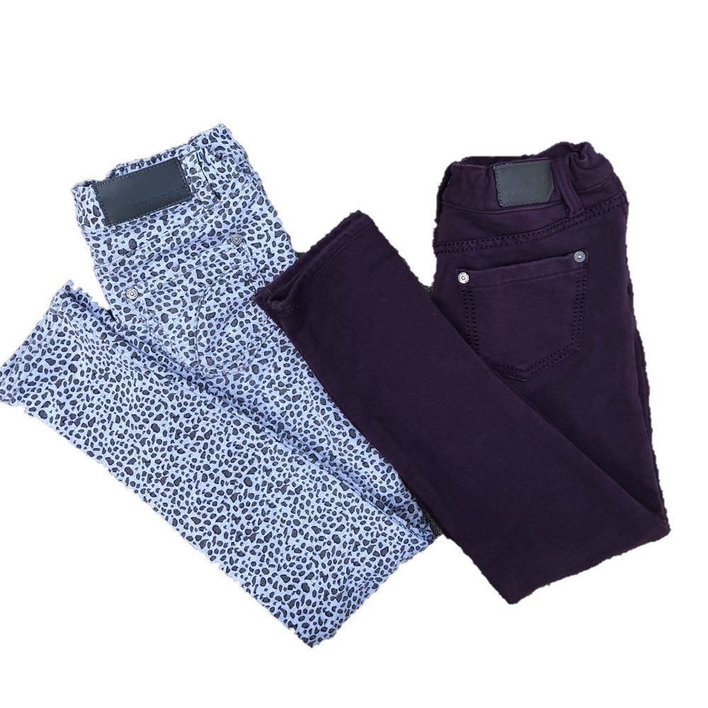 Vigoss Jeans Bundle - Girls Stretchy Skinny Pants with Adjustable Waist